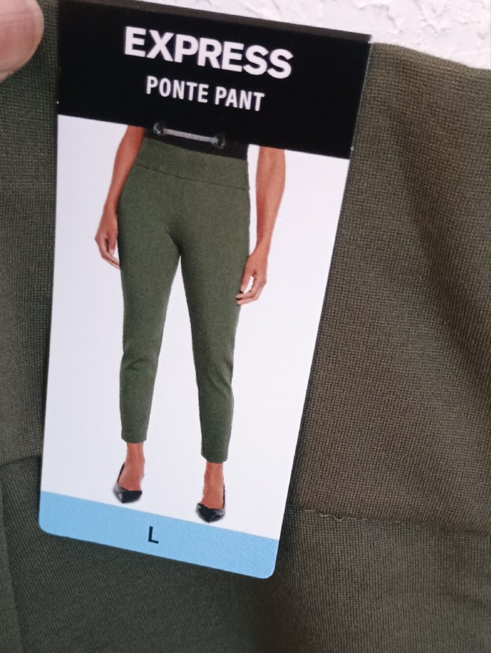 Express Olive Green Ponte Ankle Pants - Picture 4 of 7